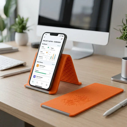 Ngangee Flexstand - Versatile Silicone and Aluminum Phone Holder with Adjustable Anti-Slip Desktop Mount for Phones, Tablets, and Laptops, Portable Car Mount for Home, Office, and Travel