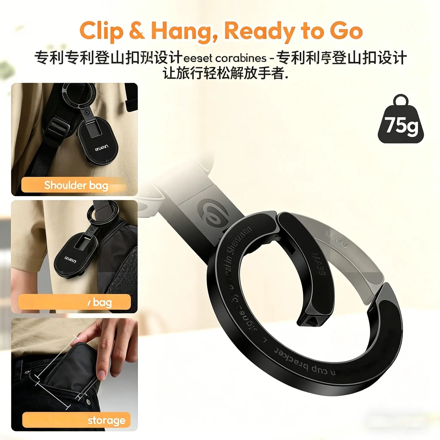 MagSafe-Compatible 360° Rotatable Phone Holder and Stand for Car, Desk, and Travel - Universal Smartphone Mount