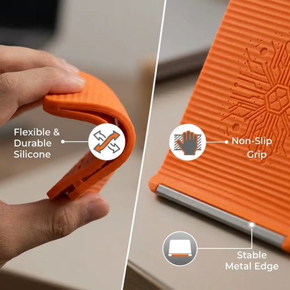 Ngangee Flexstand - Versatile Silicone and Aluminum Phone Holder with Adjustable Anti-Slip Desktop Mount for Phones, Tablets, and Laptops, Portable Car Mount for Home, Office, and Travel