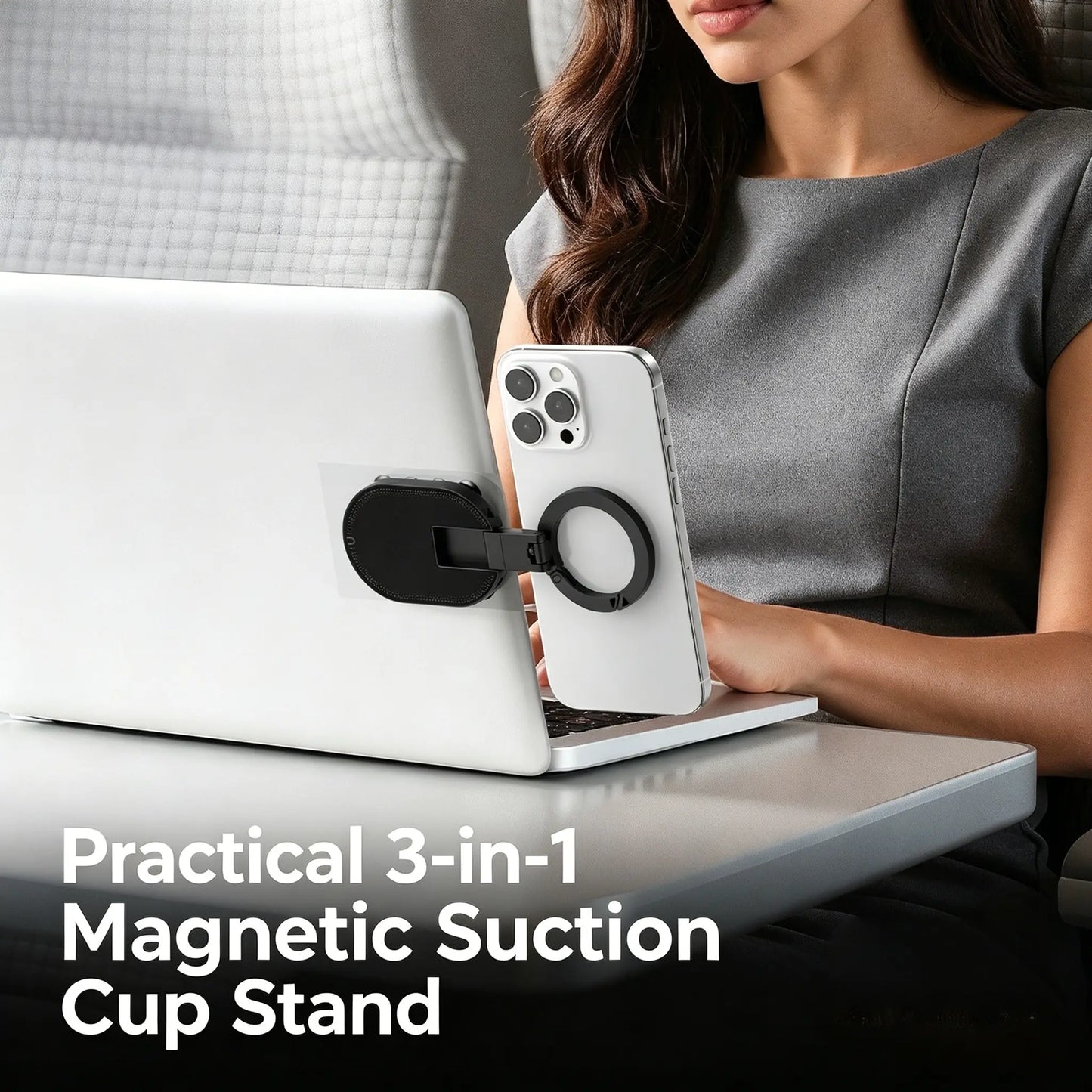 MagSafe-Compatible 360° Rotatable Phone Holder and Stand for Car, Desk, and Travel - Universal Smartphone Mount